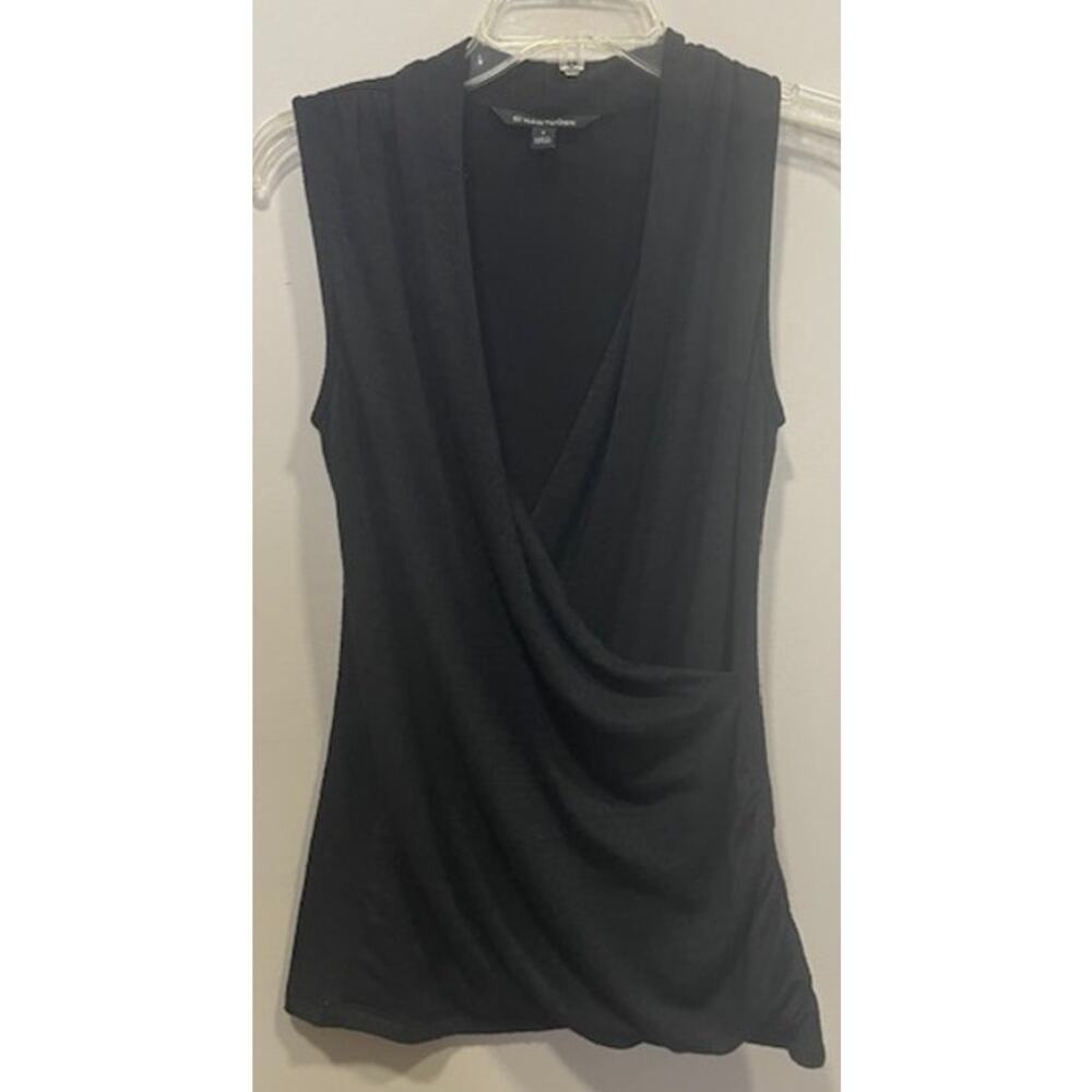 41 Hawthorn Sleeveless Black Wrap Blouse Professional Women's Size Sm